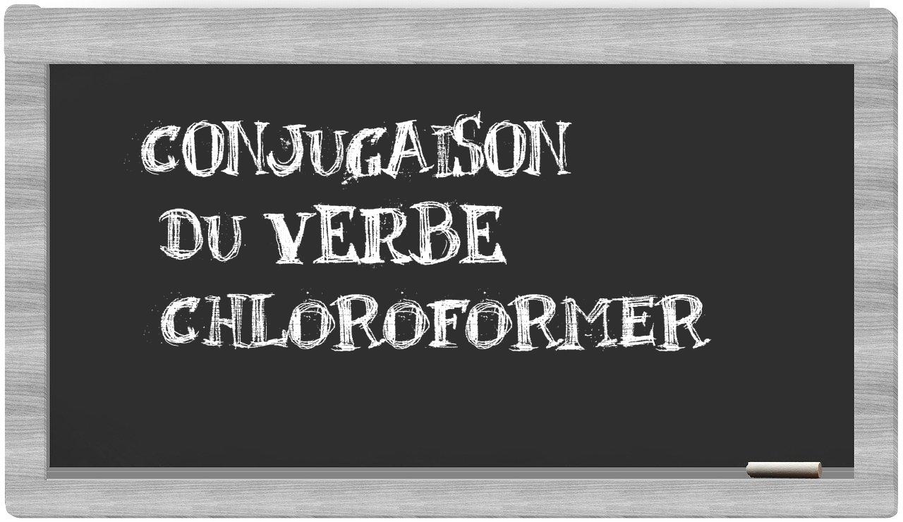 ¿chloroformer en sílabas?