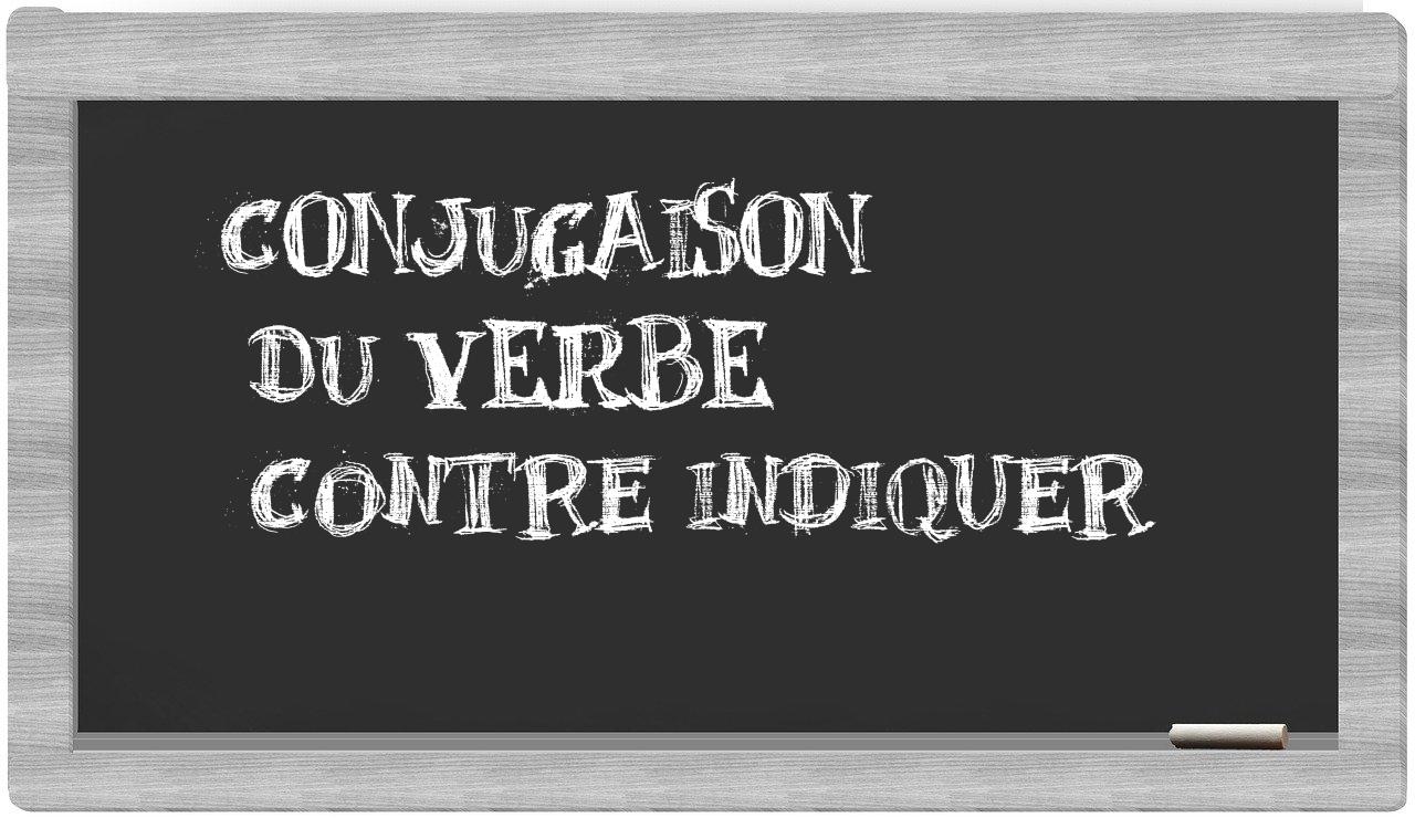 ¿contre indiquer en sílabas?