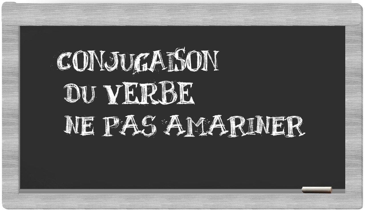 ¿ne pas amariner en sílabas?