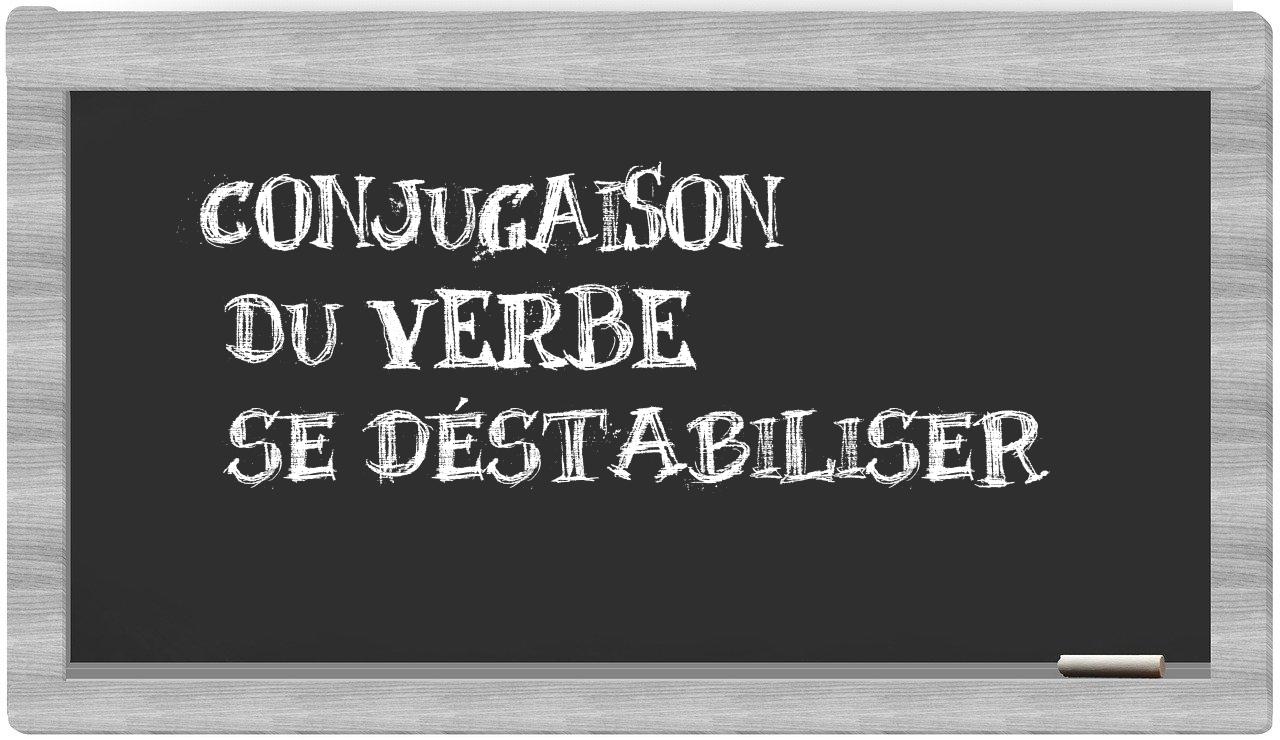 ¿se déstabiliser en sílabas?