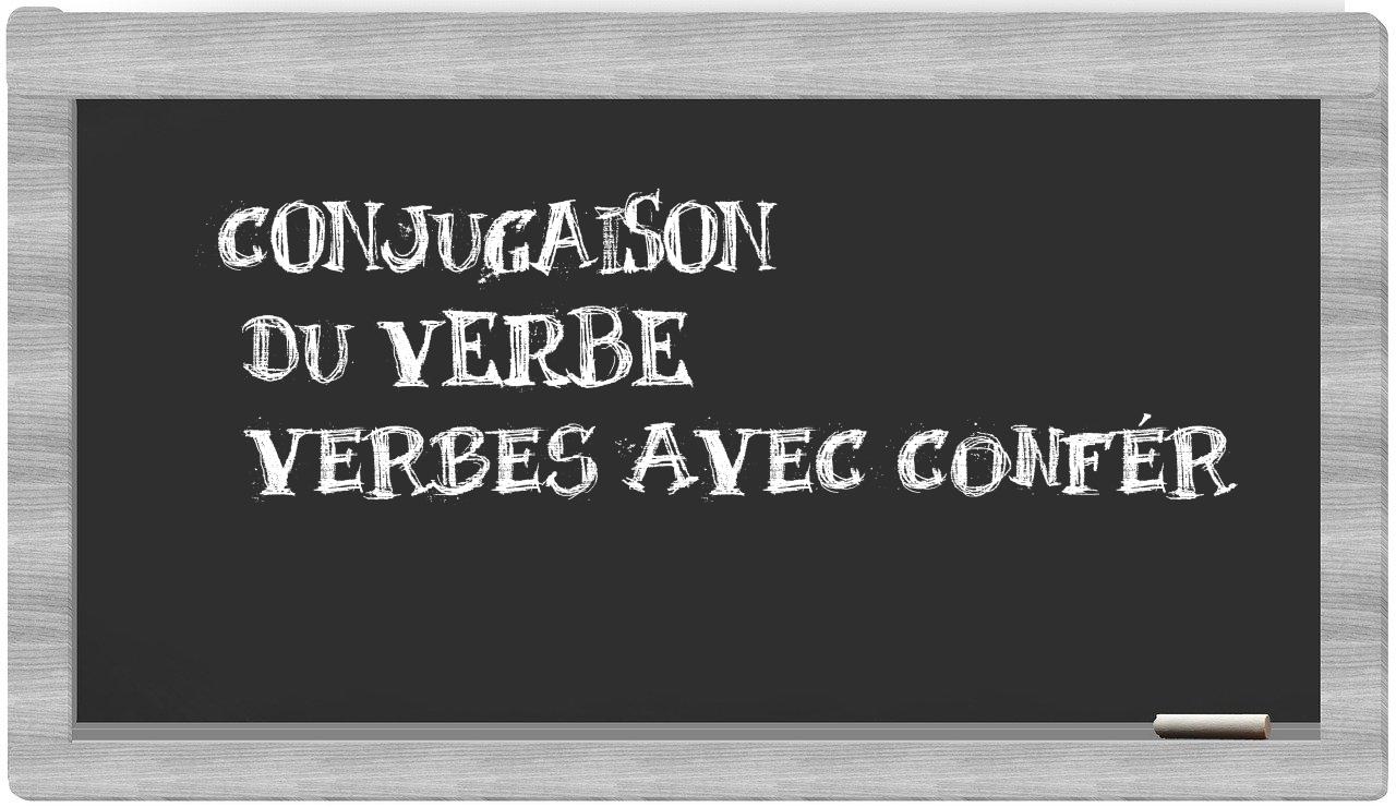 ¿verbes avec confér en sílabas?