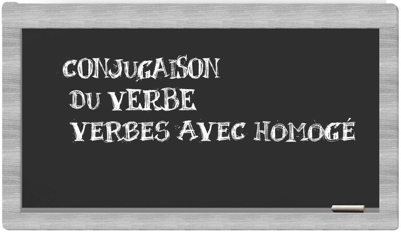 ¿verbes avec homogé en sílabas?