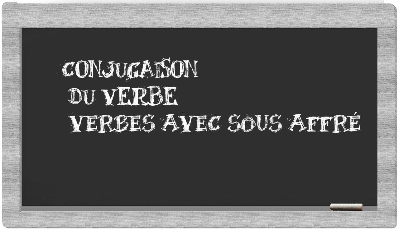 ¿verbes avec sous affré en sílabas?